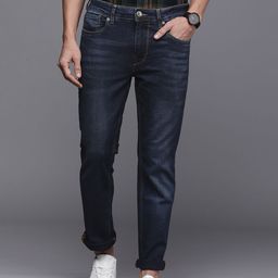 Voi Jeans Men Blue Borris Slim Tapered Fit Light Fade Stretchable Jeans-image-35