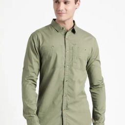 Wildcraft Green Cotton Regular Fit Shirt-image-6