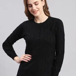 Monte Carlo Black Self Design Cardigan-image-62
