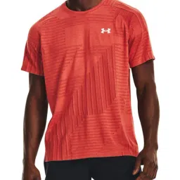 Under Armour Red Regular Fit Self Pattern Sports T-Shirt-picture-30