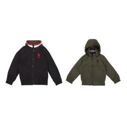 U.S. Polo Assn. Kids Olive & Navy Solid Full Sleeves Reversible Jacket-image-100
