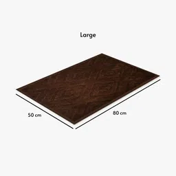 Bichauna Element Brown Textured 350 GSM Rectangular Bath Rug-picture-23