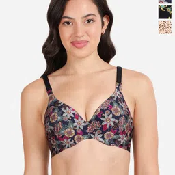 shyaway Pack Of 3 Floral Underwired Lightly Padded T-shirt Bras With All Day Comfort-image-42