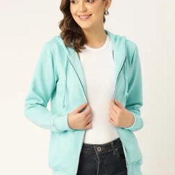 BRINNS Turquoise Front-Open Hoodie-image-2