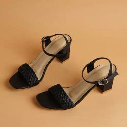 Eridani Women's Seren Black Ankle Strap Sandals-image-26