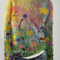 KPOP Women Floral Embellished Sweatshirt-image-78