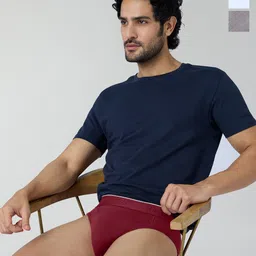 XYXX Pack Of 3 Cotton Anti Microbial Basic Briefs XYBRF3PCKN859-image-21