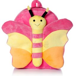 BeeWee Plush Soft Yoy Bag Butterfly Design Pink - Height 12.2 Inches-image-18