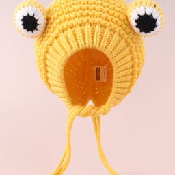 Babyhug Woollen Cap with Knot - Yellow-28