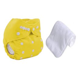 Sparkle Joy Free Size Reusable Cloth Diaper With Insert - Yellow-59