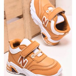 KATS N Patch Detailed Velcro Closure Sneakers - Beige-image-97