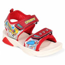 Lil Lollipop Bunny Designed Velcro Closure Sandals - Red-image-68