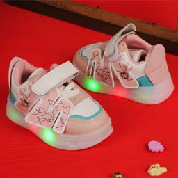 FEETWELL SHOES M Alphabet Patch Detailed LED Shoes - Pink-picture-6