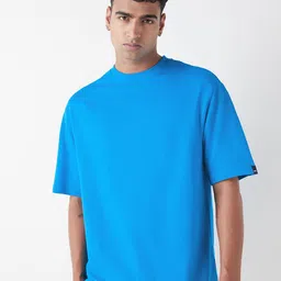 Bewakoof Heavy Duty Men Solid Round Neck Cotton Oversized T-shirt-image-50