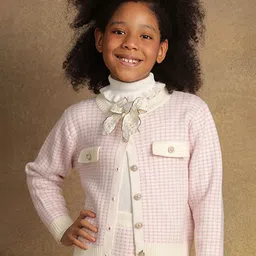 One Friday Girls Checked Cardigan-image-48