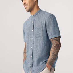 NEXT Cotton Linen Textured Shirt-image-94