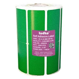 Tudko 50x25 mm 80 GSM 2 UP Self Adhesive Paper Label Green-picture-9