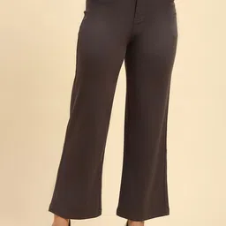 Global Republic Women Smart Straight Fit High-Rise Easy Wash Trousers-image-88