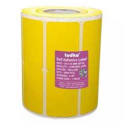 Tudko 38x25 mm 80 GSM 2 UP Self Adhesive Paper Label Yellow-image-52
