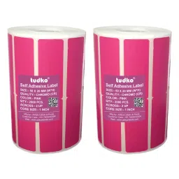 Tudko 50x20 mm 80 GSM 2 UP Self Adhesive Paper Label Pink (Pack of 2 Pcs)-image-51