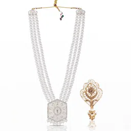 JIYANSHI FASHION Men White Jewellery Set-image-66