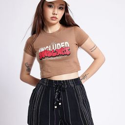 glitchez Perfectly Imperfect Printed Crop T-shirt-picture-27