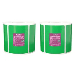 Tudko 55x40 mm 80 GSM 1 UP Self Adhesive Paper Label Green (Pack of 2 Pcs)-22