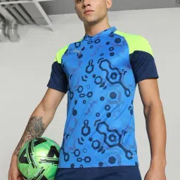 Puma Blue Slim Fit Printed Jersey-image-16