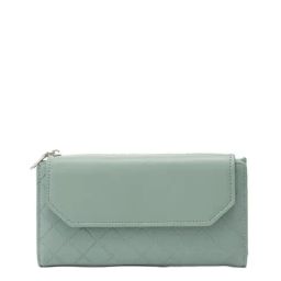 Globus Mint Green Textured Bi-Fold Wallet for Women-29