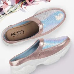 Fausto Women's Pink Mule Shoes-image-51