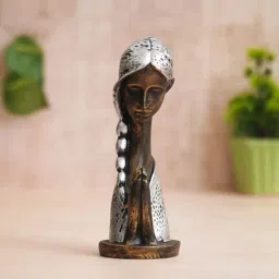 eCraftIndia Silver Polyresin Hcrafted Women Praying Statue Human Figurine Showpieces-image-99