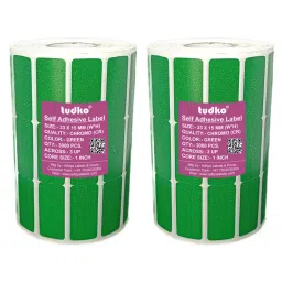 Tudko 33x15 mm 80 GSM 3 UP Self Adhesive Paper Label Green (Pack of 2 Pcs)-image-93