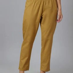 Globus Gold Straight Fit Mid Rise Trousers-picture-34
