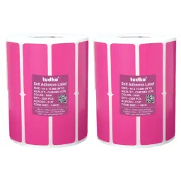 Tudko 40x15 mm 80 GSM 2 UP Self Adhesive Paper Label Pink (Pack of 2 Pcs)-image-61