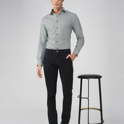 FASHION FORMAL Men Classic Fit Spread Collar Gingham Checked Cotton Formal Shirt-image-48