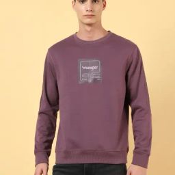 Wrangler Light Purple Regular Fit Printed Sweatshirt-picture-16