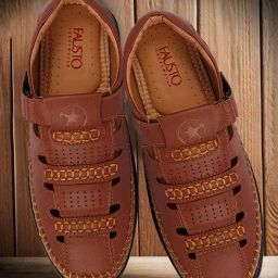 Fausto Men's Tan Fisherman Sandals-picture-12