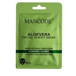 MANCODE Set Of 3 Aloevera Facial Sheet Mask-25ml Each image 2