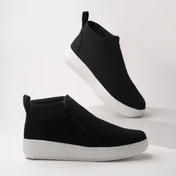 Shoetopia Women's Black Casual Booties-picture-16