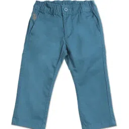 U.S. Polo Assn. Kids Blue Solid Trousers-picture-19