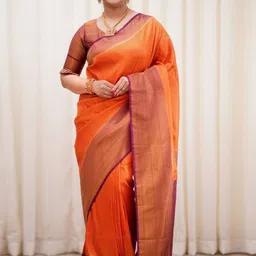 KALINI Woven Design Zari Pure Silk Kanjeevaram Saree-image-91