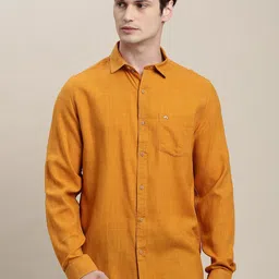 Turtle Men Relaxed Slim Fit Solid Spread Collar Casual Shirt-image-29