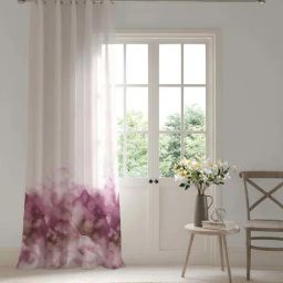 Ddecor Live Beautiful Pink Polyester 7Ft Door Sheer Curtain-image-32