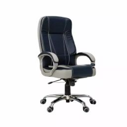 VISION SEATING High Back Executive Office Chair Leatherette Cushion Blue, Grey PL-GP209-RD485-13
