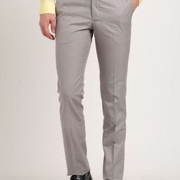 Turtle Men Tailored Mid-Rise Slim Fit Trousers-image-66