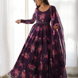 Jash Creation Women Floral Printed Anarkali Kurta-image-59
