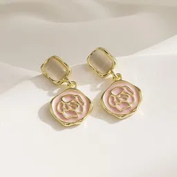 MYKI Gold-Plated Floral Drop Earrings-28