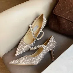 Ozzaro Gala Glimmer Women Embellished Slim Heel Pumps-image-27