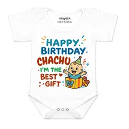 Arvesa Kids-Unisex White Cotton Rompers-picture-2