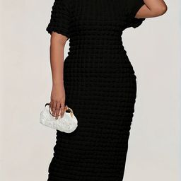 DressBerry Women Checked Sheath Midi Dress-image-59
